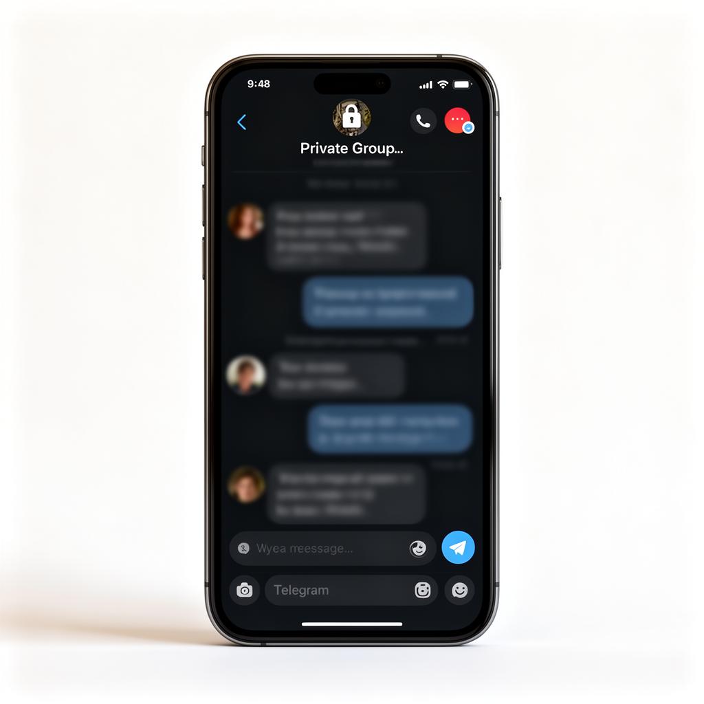 Prévia do grupo privado no Telegram